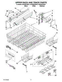 09 - Upper Rack And Track Parts parts for Kitchenaid Dishwasher KUDW02FRBL4 from AppliancePartsPros.com