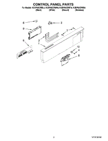 02 - Control Panel Parts parts for Kitchenaid Dishwasher KUDP02CRBT4 from AppliancePartsPros.com