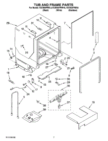 07 - Tub And Frame Parts parts for Kitchenaid Dishwasher KUDS02FRSS4 from AppliancePartsPros.com