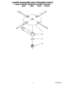 04 - Lower Washarm And Strainer Parts parts for Kitchenaid Dishwasher KUDP02IRBL4 from AppliancePartsPros.com
