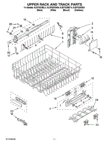 09 - Upper Rack And Track Parts parts for Kitchenaid Dishwasher KUDP02IRBL4 from AppliancePartsPros.com