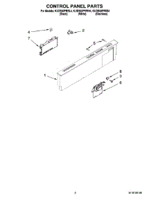 02 - Control Panel Parts parts for Kitchenaid Dishwasher KUDS02FRBL4 from AppliancePartsPros.com