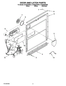 03 - Door And Latch Parts parts for Kitchenaid Dishwasher KUDS02FRBL4 from AppliancePartsPros.com