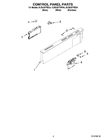 02 - Control Panel Parts parts for Kitchenaid Dishwasher KUDU02FRBL4 from AppliancePartsPros.com