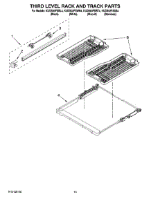 10 - Third Level Rack And Track Parts parts for Kitchenaid Dishwasher KUDS03FSWH4 from AppliancePartsPros.com