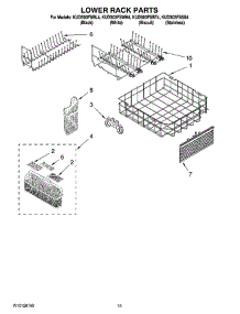 12 - Lower Rack Parts, Optional Parts (Not Included) parts for Kitchenaid Dishwasher KUDS03FSWH4 from AppliancePartsPros.com