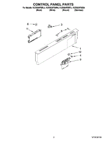 02 - Control Panel Parts parts for Kitchenaid Dishwasher KUDS03FSBT4 from AppliancePartsPros.com