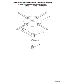 04 - Lower Washarm And Strainer Parts parts for Kitchenaid Dishwasher KUDI02CRBS4 from AppliancePartsPros.com
