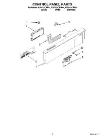 02 - Control Panel Parts parts for Kitchenaid Dishwasher KUDK02CRWH4 from AppliancePartsPros.com