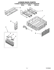 11 - Lower Rack Parts parts for Kitchenaid Dishwasher KUDU03STBL0 from AppliancePartsPros.com