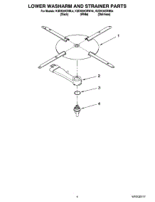 04 - Lower Washarm And Strainer Parts parts for Kitchenaid Dishwasher KUDK02CRWH4 from AppliancePartsPros.com