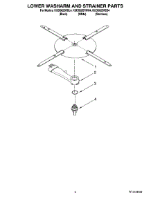04 - Lower Washarm And Strainer Parts parts for Kitchenaid Dishwasher KUDS02SRBL4 from AppliancePartsPros.com
