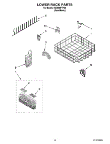 11 - Lower Rack Parts, Optional Parts (Not Included) parts for Kitchenaid Dishwasher KUDS03FTPA0 from AppliancePartsPros.com