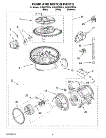 08 - Pump And Motor Parts parts for Kitchenaid Dishwasher KUDI02FRBL4 from AppliancePartsPros.com