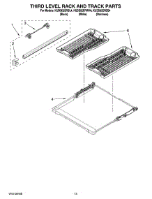 10 - Third Level Rack And Track Parts parts for Kitchenaid Dishwasher KUDS02SRBL4 from AppliancePartsPros.com