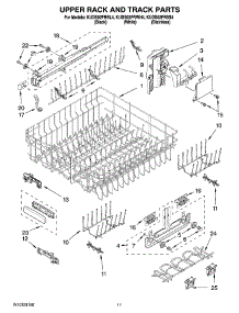 09 - Upper Rack And Track Parts parts for Kitchenaid Dishwasher KUDS02FRWH4 from AppliancePartsPros.com