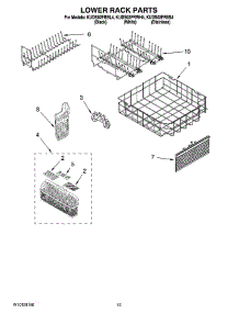 12 - Lower Rack Parts, Optional Parts (Not Included) parts for Kitchenaid Dishwasher KUDS02FRWH4 from AppliancePartsPros.com