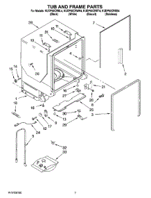 07 - Tub And Frame Parts parts for Kitchenaid Dishwasher KUDP02CRBS4 from AppliancePartsPros.com