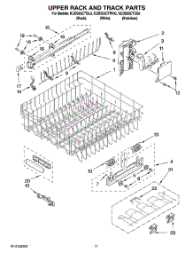 09 - Upper Rack And Track Parts parts for Kitchenaid Dishwasher KUDS03CTSS0 from AppliancePartsPros.com