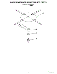 04 - Lower Washarm And Strainer Parts parts for Kitchenaid Dishwasher KUDJ02CRBS4 from AppliancePartsPros.com