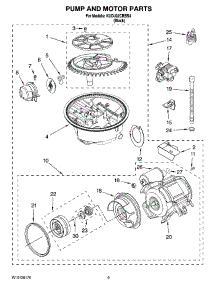 08 - Pump And Motor Parts parts for Kitchenaid Dishwasher KUDJ02CRBS4 from AppliancePartsPros.com