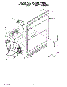 03 - Door And Latch Parts parts for Kitchenaid Dishwasher KUDI02CRBL4 from AppliancePartsPros.com