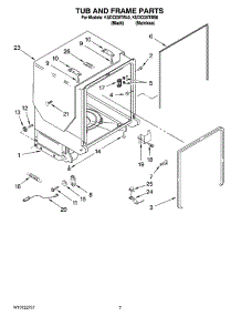 07 - Tub And Frame Parts parts for Kitchenaid Dishwasher KUDC03ITBL0 from AppliancePartsPros.com