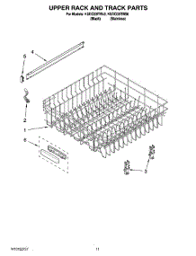 09 - Upper Rack And Track Parts parts for Kitchenaid Dishwasher KUDC03ITBL0 from AppliancePartsPros.com
