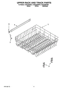 09 - Upper Rack And Track Parts parts for Kitchenaid Dishwasher KUDC02IRWH4 from AppliancePartsPros.com