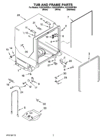 07 - Tub And Frame Parts parts for Kitchenaid Dishwasher KUDC02IRBL4 from AppliancePartsPros.com