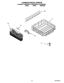 11 - Lower Rack Parts, Optional Parts (Not Included) parts for Kitchenaid Dishwasher KUDC02IRBL4 from AppliancePartsPros.com