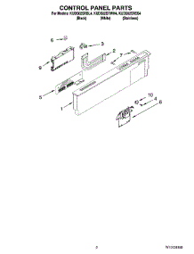 02 - Control Panel Parts parts for Kitchenaid Dishwasher KUDS02SRSS4 from AppliancePartsPros.com
