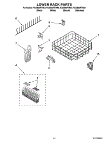 11 - Lower Rack Parts, Optional Parts (Not Included) parts for Kitchenaid Dishwasher KUDS03FTWH0 from AppliancePartsPros.com