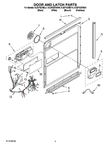 03 - Door And Latch Parts parts for Kitchenaid Dishwasher KUDP02IRBS4 from AppliancePartsPros.com