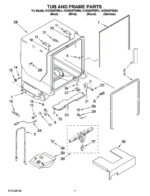 07 - Tub And Frame Parts parts for Kitchenaid Dishwasher KUDS03FSBL4 from AppliancePartsPros.com