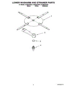 04 - Lower Washarm And Strainer Parts parts for Kitchenaid Dishwasher KUDI02FRSS4 from AppliancePartsPros.com
