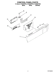 02 - Control Panel Parts parts for Kitchenaid Dishwasher KUDS03STWH0 from AppliancePartsPros.com