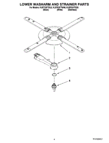 04 - Lower Washarm And Strainer Parts parts for Kitchenaid Dishwasher KUDT03FTBL0 from AppliancePartsPros.com