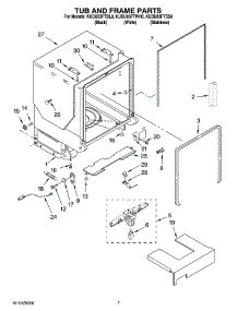07 - Tub And Frame Parts parts for Kitchenaid Dishwasher KUDU03FTBL0 from AppliancePartsPros.com
