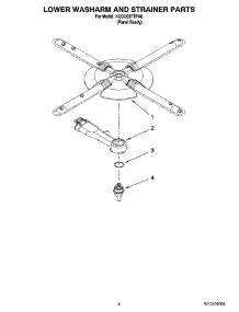 04 - Lower Washarm And Strainer Parts parts for Kitchenaid Dishwasher KUDU03FTPA0 from AppliancePartsPros.com