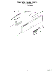 02 - Control Panel Parts parts for Kitchenaid Dishwasher KUDS02FSPA4 from AppliancePartsPros.com