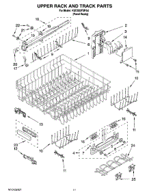 09 - Upper Rack And Track Parts parts for Kitchenaid Dishwasher KUDS02FSPA4 from AppliancePartsPros.com