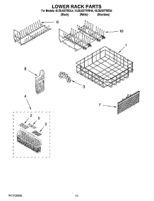 12 - Lower Rack Parts, Optional Parts (Not Included) parts for Kitchenaid Dishwasher KUDU02FRSS4 from AppliancePartsPros.com