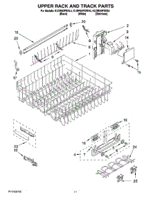 09 - Upper Rack And Track Parts parts for Kitchenaid Dishwasher KUDR02FSBL4 from AppliancePartsPros.com