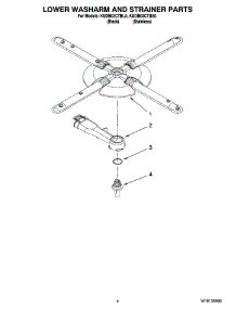 04 - Lower Washarm And Strainer Parts parts for Kitchenaid Dishwasher KUDB03CTBL0 from AppliancePartsPros.com