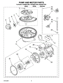 08 - Pump And Motor Parts parts for Kitchenaid Dishwasher KUDW03CTSS0 from AppliancePartsPros.com