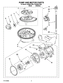 08 - Pump And Motor Parts parts for Kitchenaid Dishwasher KUDB03CTBL0 from AppliancePartsPros.com