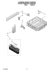 11 - Lower Rack Parts, Optional Parts (Not Included) parts for Kitchenaid Dishwasher KUDB03CTBL0 from AppliancePartsPros.com