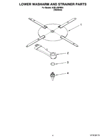 04 - Lower Washarm And Strainer Parts parts for Kitchenaid Dishwasher KUDL02IRBS4 from AppliancePartsPros.com