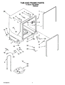 07 - Tub And Frame Parts parts for Kitchenaid Dishwasher KUDL02IRBS4 from AppliancePartsPros.com